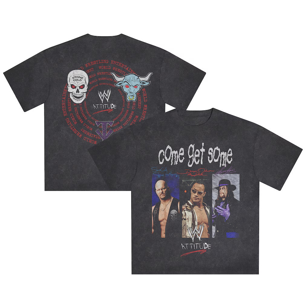 WWE Merch 2026 WWE Logo Come Get Some T-Shirt Attitude Shirt Gift For Wrestling Fans - Merchluma