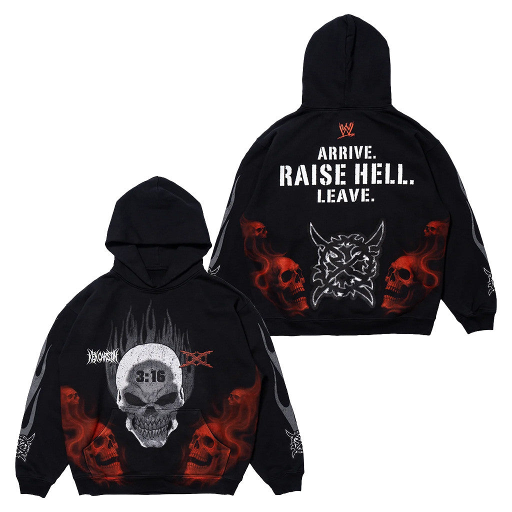 WWE X Ken Carson Merch 2026 WWE X Ken Carson Stone Cold Hoodie Arrive Raise Hell Leave Hoodie - Merchluma