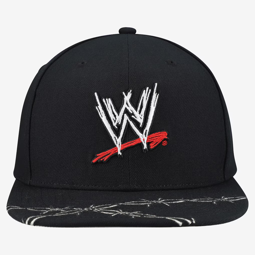 WWE Merch 2026 Black WWE Scratch Logo Core Snapback Hat Embroidered Present For WWE Fans - Merchluma