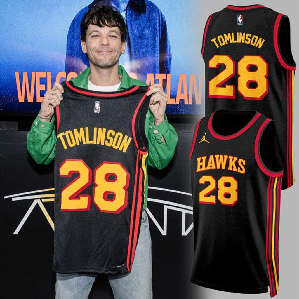Louis Tomlinson #28 Atlanta Hawks Basketball Jersey 2026 Louis Tomlinson Merch Fan Gifts - Merchluma