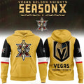 Vegas Golden Knights Merch 10th Season Logo 2026 Hoodie Gifts For Hockey Enthusiasts - Merchluma
