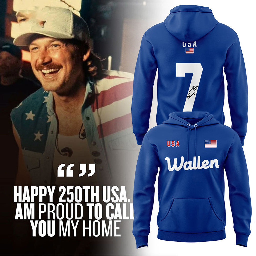 Morgan Wallen Merch Independence Day 2026 Commemorative Hoodie No 7 Hoodie Patriotic Gifts - Merchluma