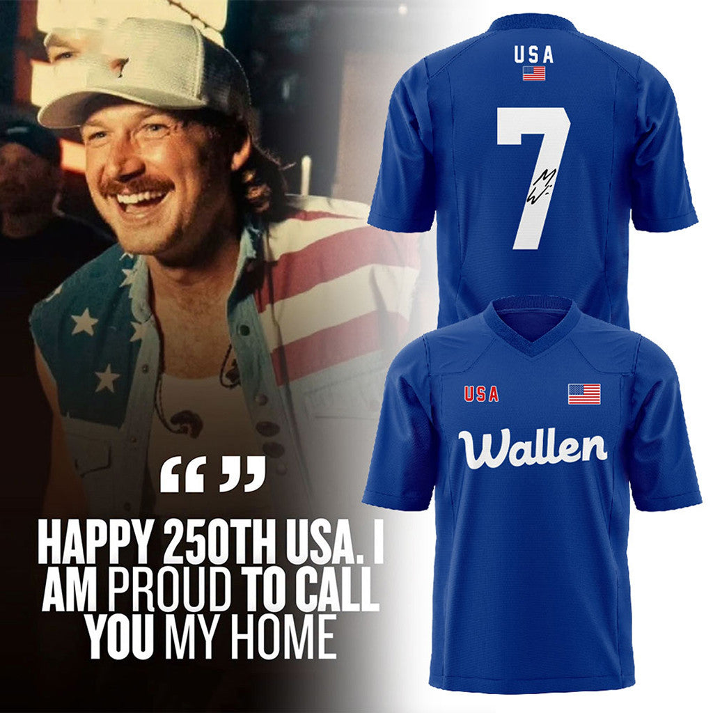 Morgan Wallen Merch X Independence Day 2026 Commemorative Collection Football Jersey Fan Gifts - Merchluma