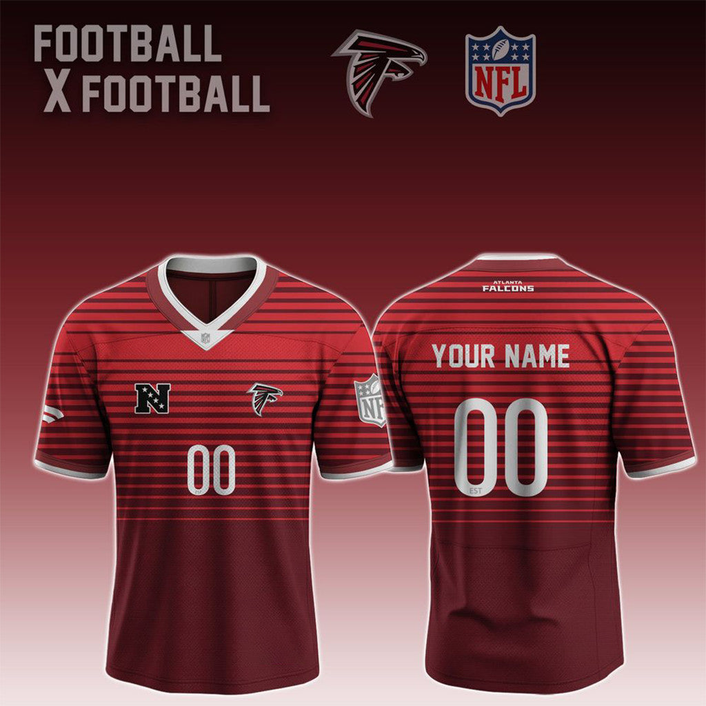 Personalized Atlanta Falcons Football X Football 2026 Jersey Shirt Atlanta Falcons Merch Gifts - Merchluma