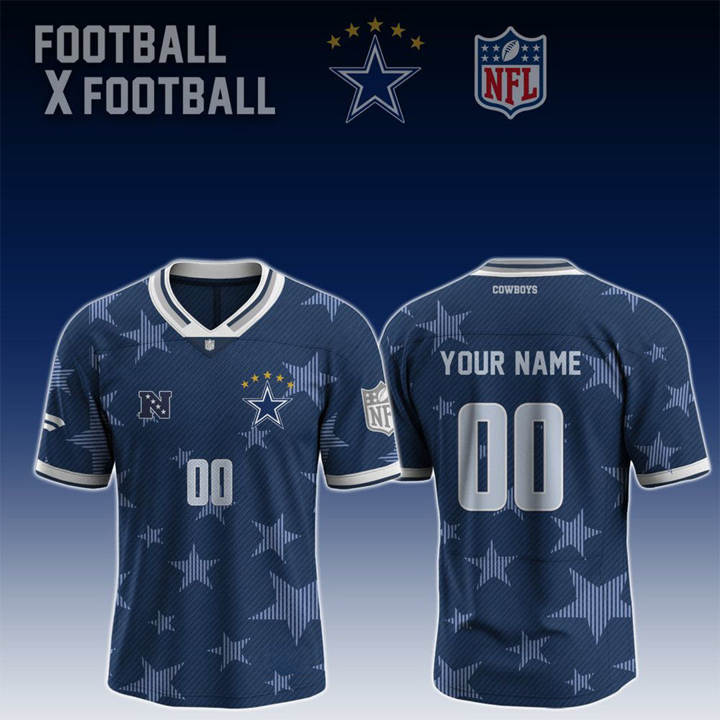 Personalized Dallas Cowboys Football X Football 2026 Jersey Dallas Cowboys Merch Him Gifts - Merchluma