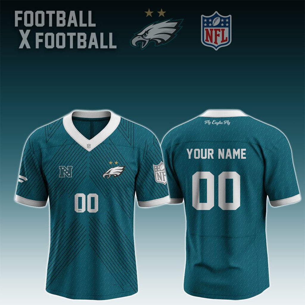 Personalized Philadelphia Eagles Football X Football 2026 Jersey Philadelphia Eagles Merch - Merchluma