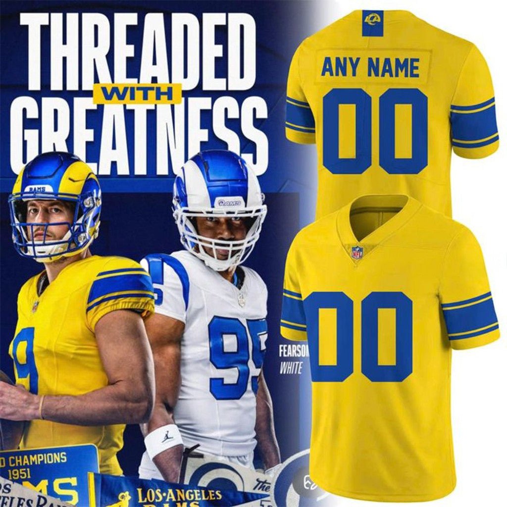 Personalized Los Angeles Rams Classic Sol Game Football Jersey 2026 LA Rams Merch Brothers Gift - Merchluma