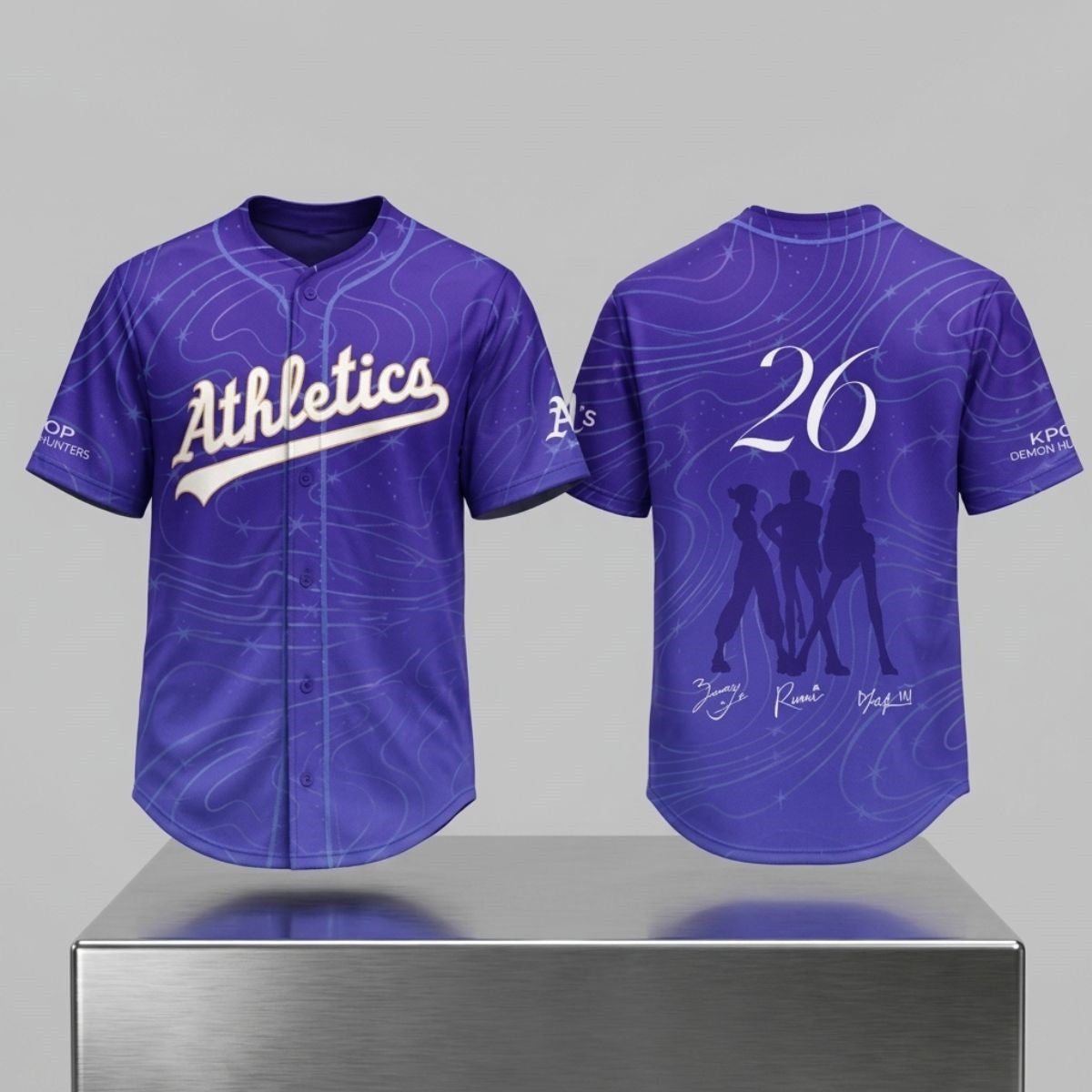Athletics KPop Demon Hunters Jersey 2026 Athletics Merch Best Gift For Brothers - Merchluma