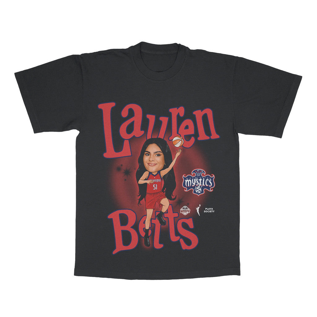 Playa Society Merch 2026 Playa Society WNBA Lauren Betts Draft T-Shirt Washington Mystics Merch - Merchluma