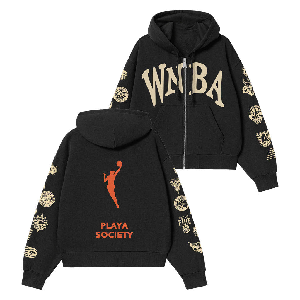 Playa Society Merch 2026 Playa Society WNBA All-League Zip Hoodie Present For Basketball Fans - Merchluma