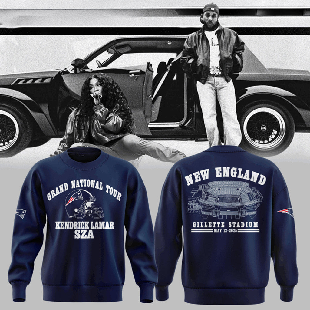 Grand National Tour X New England Patriots Navy Sweatshirt Best Gifts For Fans - Merchluma