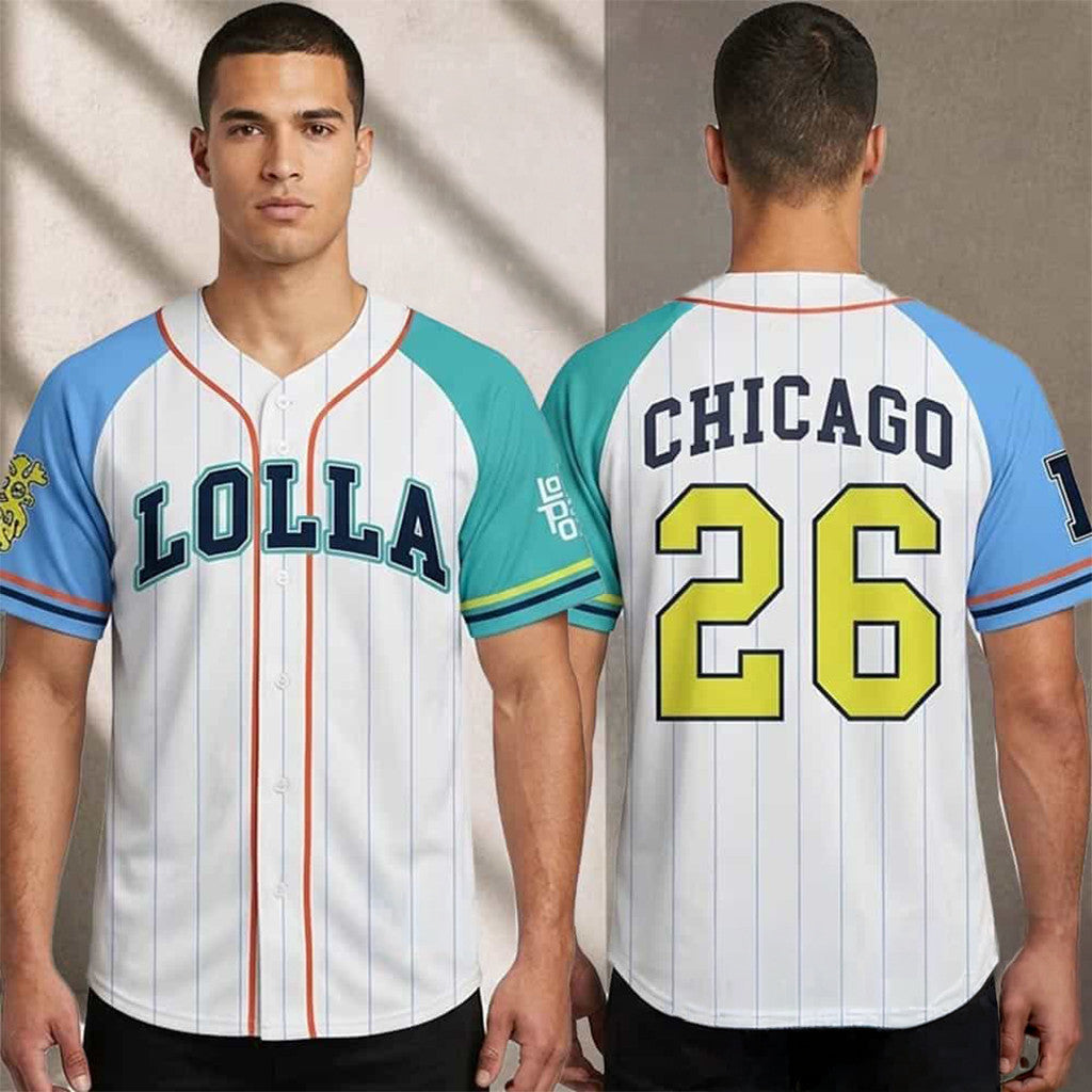 Lollapalooza Festival 2026 Chicago USA Baseball Jersey Lollapalooza Merch Gifts For Music Lovers - Merchluma