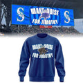 Seattle Mariners Make Noise For Jimothy 2026 Sweatshirt Jimothy Racoon Seattle Mariners Merch - Merchluma
