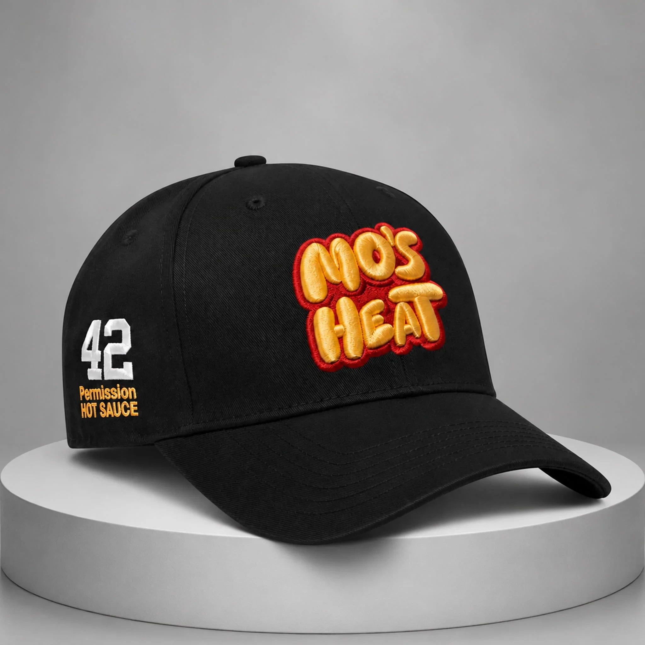 Mariano Rivera Mo's Heat 42 Permission Hot Sauce Hat Embroidered Mariano Rivera Merch Dad Gifts - Merchluma