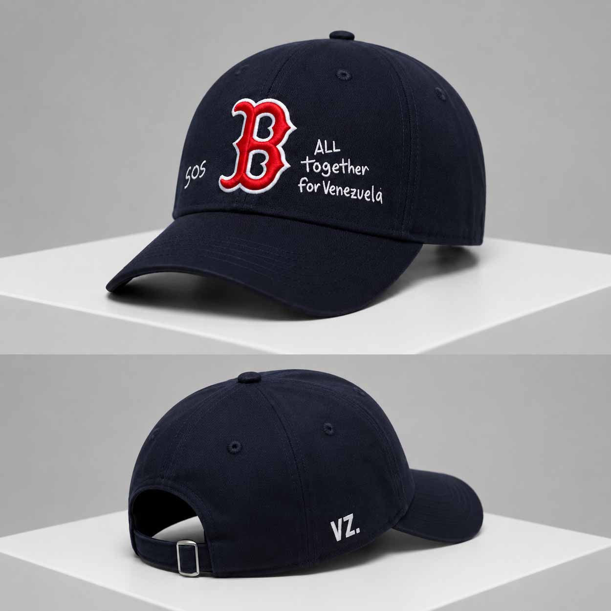 Red Sox SOS All Together For Venezuela Hat Embroidered Red Sox Merch Gift For Venezuelan - Merchluma