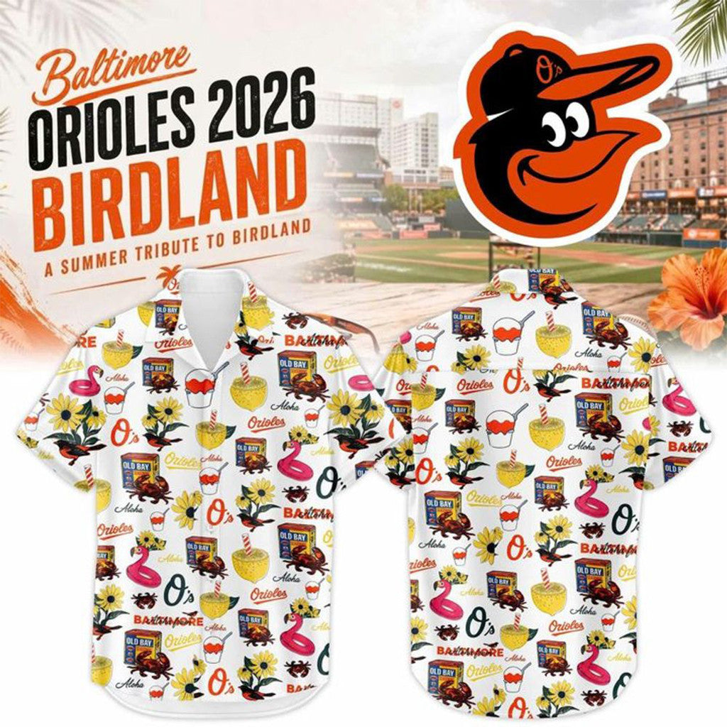 Baltimore Orioles 2026 A Summer Tribute To Birdland Hawaiian Shirt Baltimore Orioles Merch - Merchluma