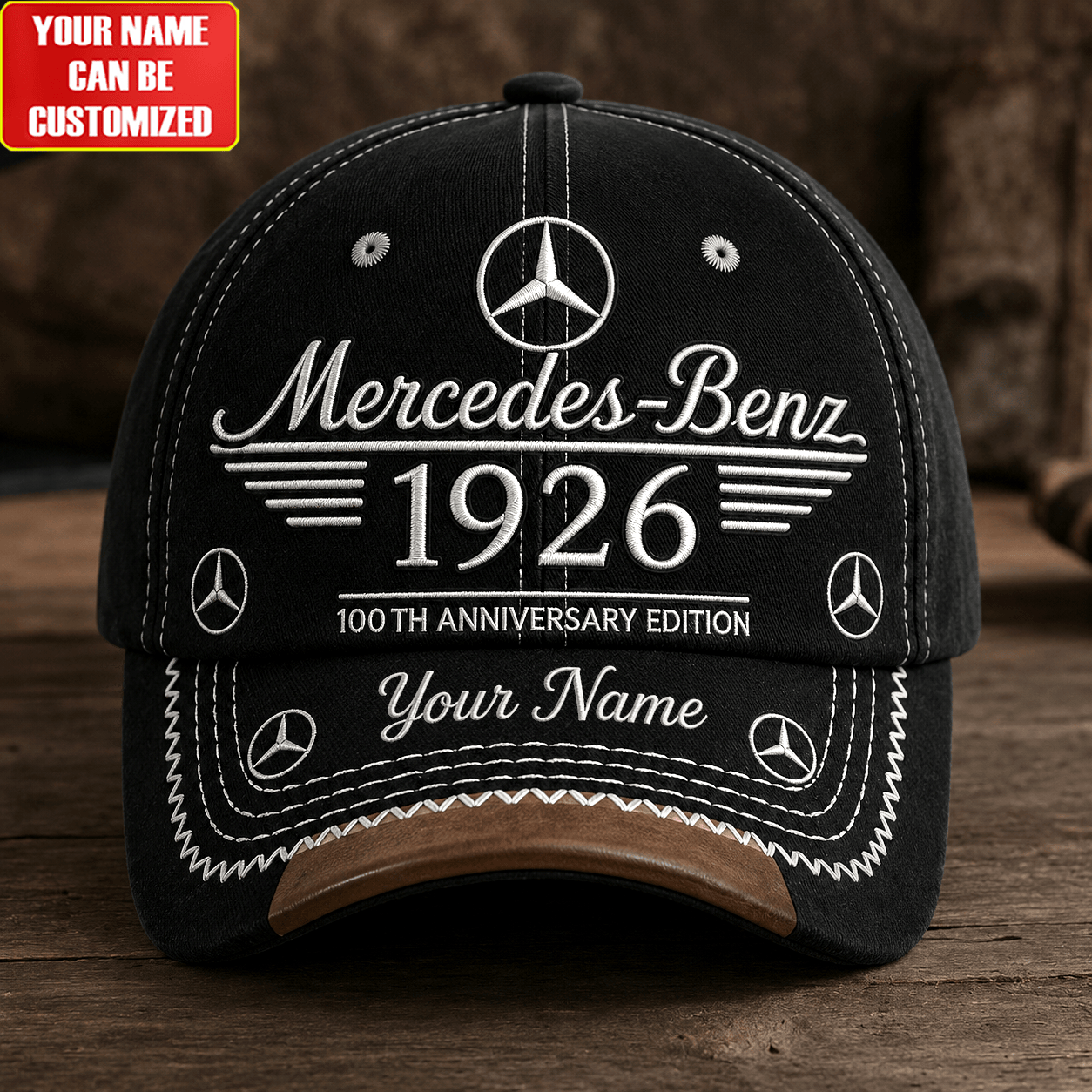 Personalized Merc 100TH Anniversary Vintage Oldschool Hat Car Lover Merch Gift For Fathers - Merchluma