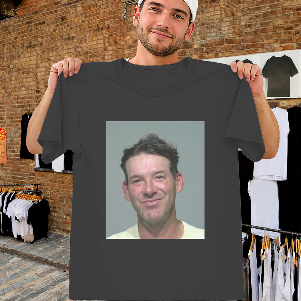 Tony Romo Mugshot T-Shirt Photo Viral Tee Gift Ideas For Football Fans - Merchluma