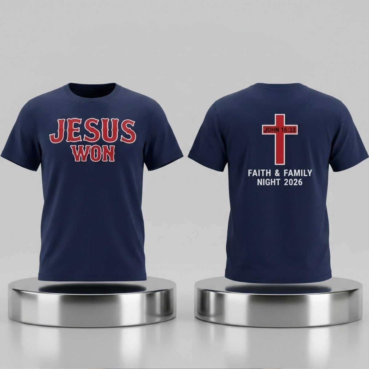 Red Sox Jesus Won Faith And Family Night 2026 Shirt Christian Apparel Red Sox Merch Fan Gifts - Merchluma