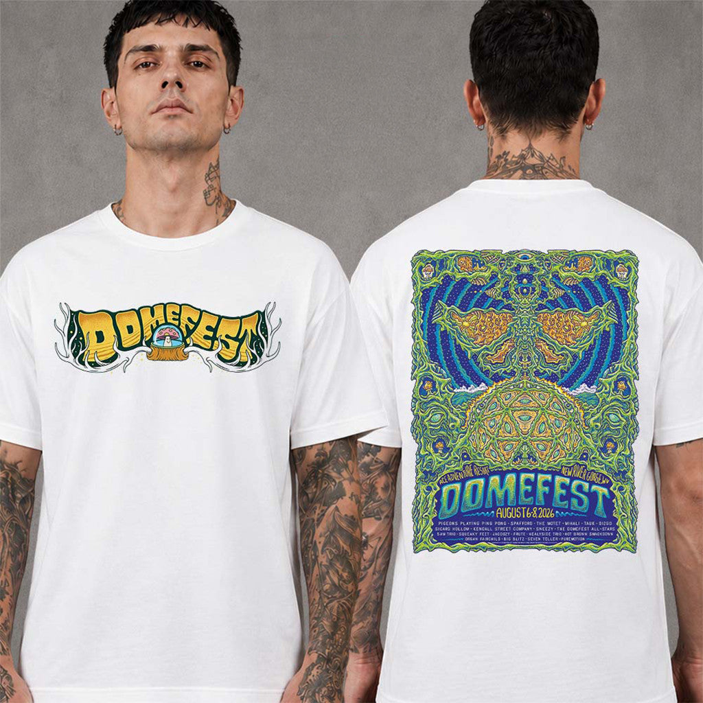 Domefest 2026 Poster Lineup New River Gorge West Virginia T-Shirt Domefest Merch Fan Gift - Merchluma