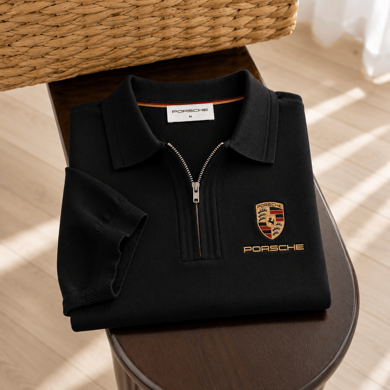 Porsche Zipper Polo Shirt Car Lover Apparel Birthday Presents For Boyfriend - Merchluma