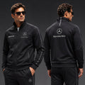 Merc AMG Zipper Stand Collar Jacket Car Enthusiast Apparel Present For Dad - Merchluma