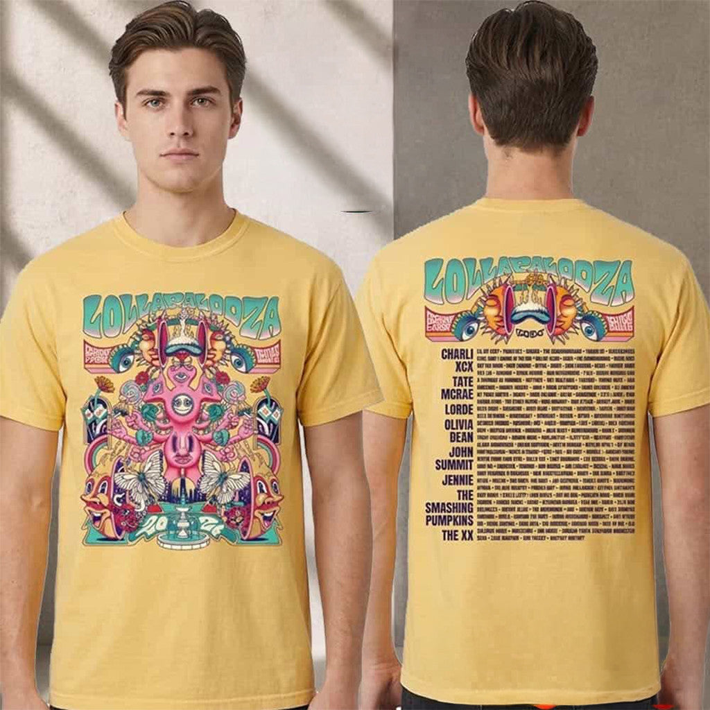 Lollapalooza Festival Chicago 2026 Merchandise Grant Park Chicago T-Shirt Best Gifts For Him - Merchluma