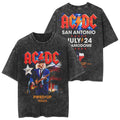 ACDC San Antonio Texas 2026 Merch At Alamodome Washed T-Shirt ACDC PWR Up Tour Merch - Merchluma