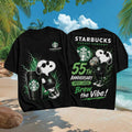 Snoopy Starbucks 55th Anniversary Brew The Vibe T-Shirt Funny Snoopy Merch BFF Gifts - Merchluma