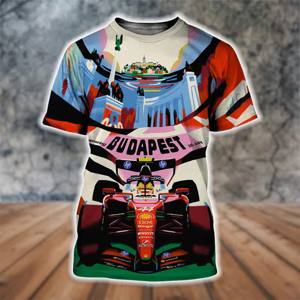 Scuderia Ferrari HP Formula 1 Hungaroring Budapest Grand Prix 2026 Cover Art Shirt F1 Fan Gear - Merchluma