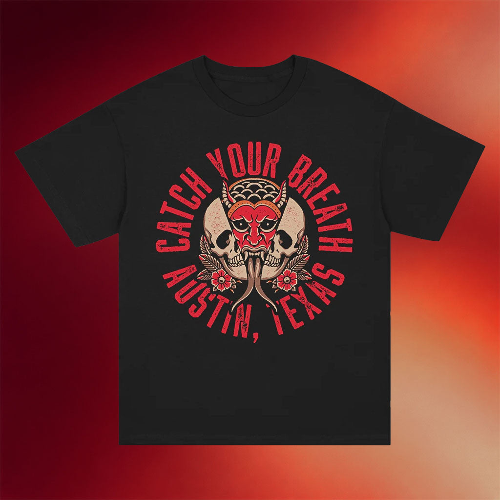 Catch Your Breath Merch 2026 Devil Skull T-Shirt Black Best Gift For Rock Band Fans - Merchluma