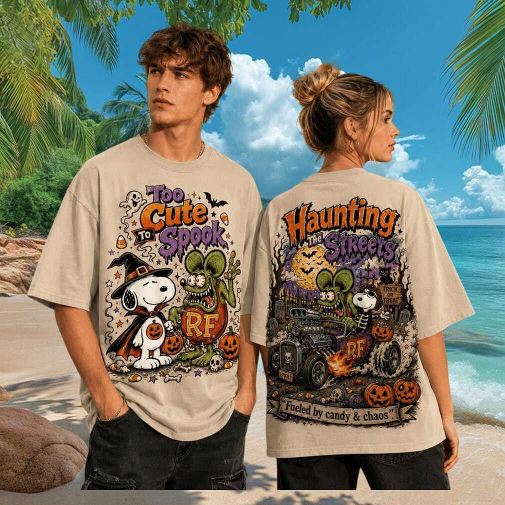 Snoopy Too Cute To Spook Haunting The Streets T-Shirt 2026 Snoopy Merch Halloween Gifts Ideas - Merchluma
