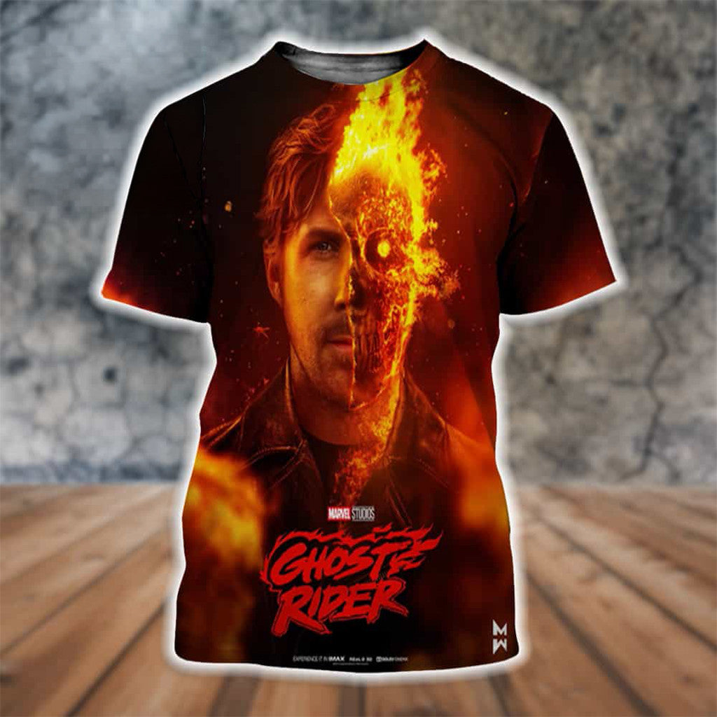 Ryan Gosling Is Ghost Rider 2028 Marvel Studios T-Shirt Ghost Rider Merch Fan Gift - Merchluma