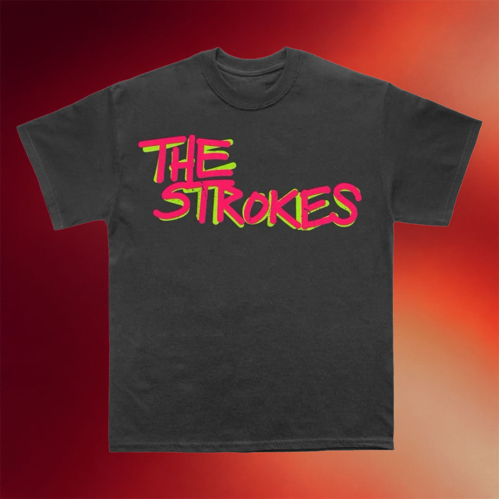 The Strokes Merch 2026 The Strokes Neon Shadow T-Shirt Gifts For Rock Music Lovers - Merchluma