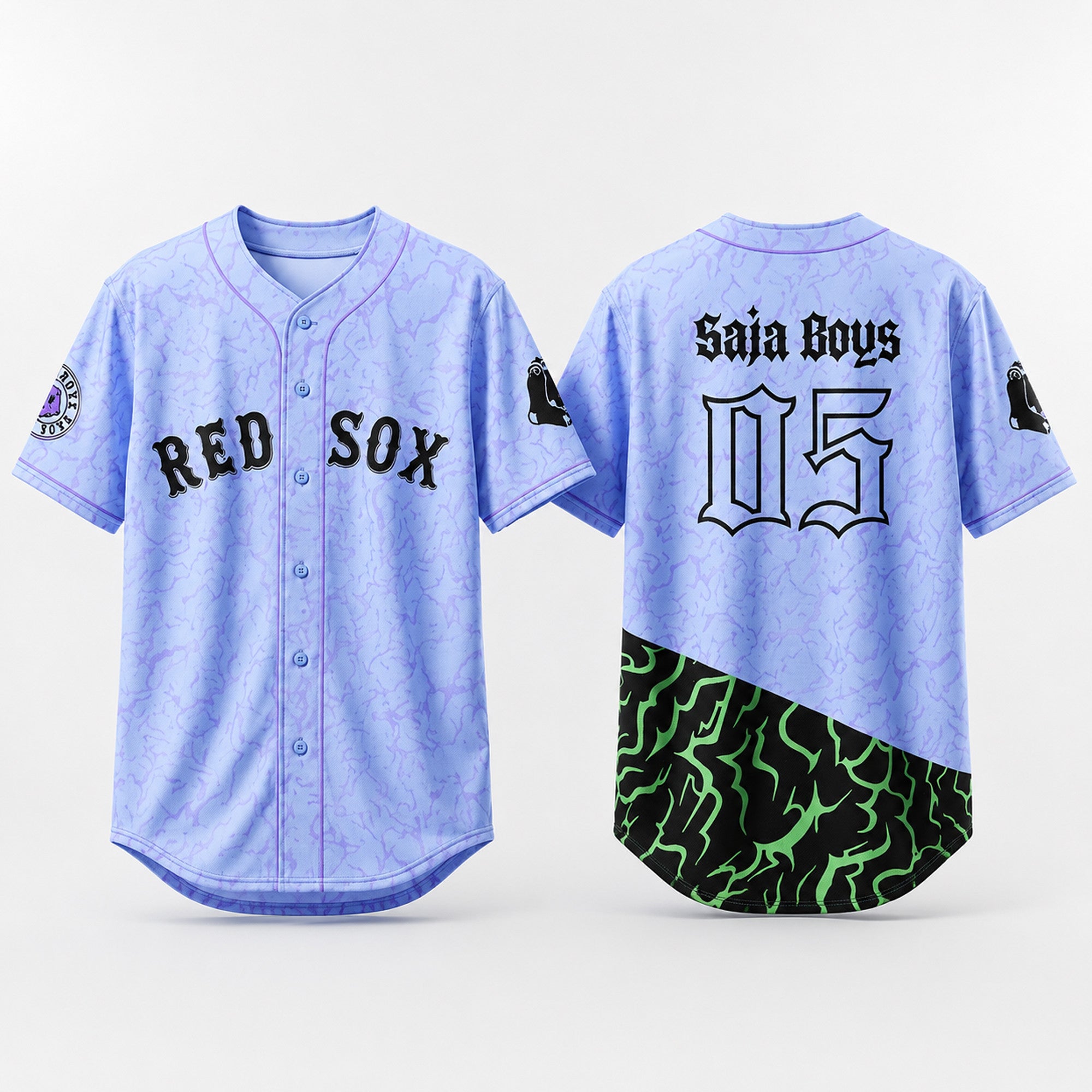 Boston Red Sox 2026 KPop Demon Hunters Saja Boys Jersey Red Sox Merch Gift For Fans - Merchluma