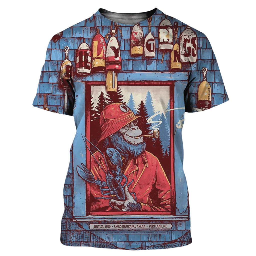 Billy Strings Merch Portland ME 2026 Night 1 Event Shirt Gifts For Music Lovers - Merchluma