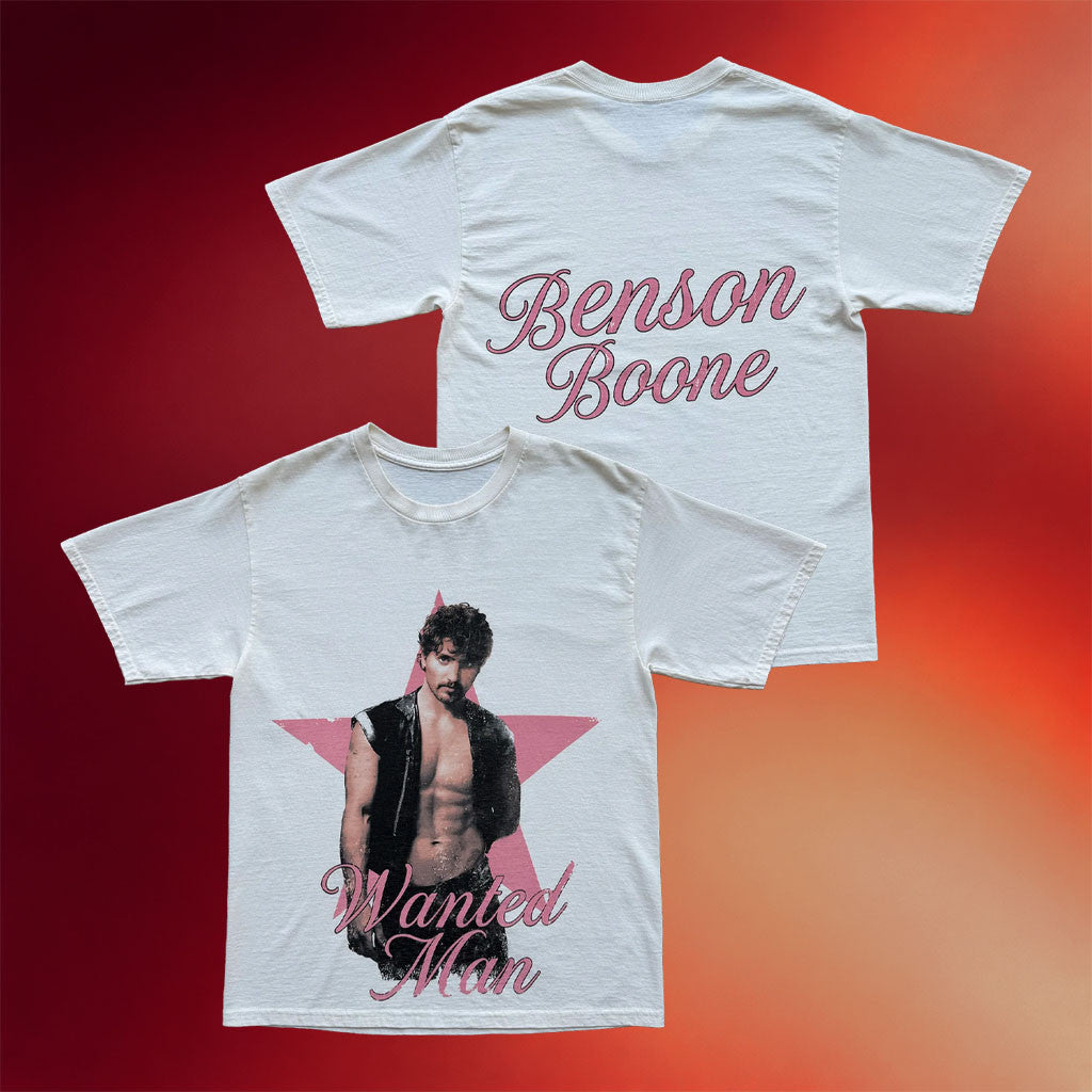 Benson Boone Merch 2026 Wanted Man Star T-Shirt Benson Boone Tour Merch Gift For Music Lovers - Merchluma