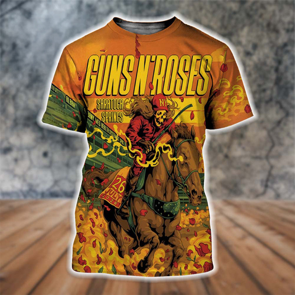 Guns N Roses Saratoga Springs 2026 Venue Poster T-Shirt Guns N Roses Merch Gift Ideas - Merchluma
