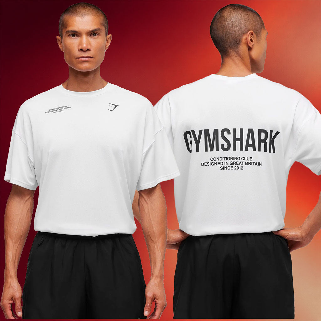 Gymshark Merch 2026 Conditioning Club T-Shirt White Present For Husband - Merchluma