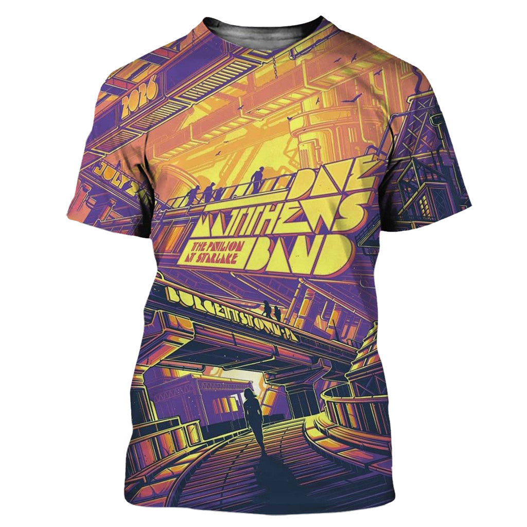 Dave Matthews Band Burgettstown PA 2026 Event Poster T-Shirt Dave Matthews Band Merch Gift - Merchluma