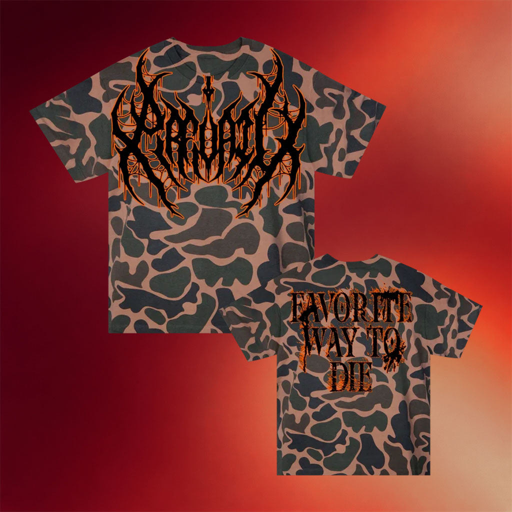 Kings Road Merch 2026 I Prevail Favorite Way To Die Camo T-Shirt I Prevail Merch Gift For Fans - Merchluma