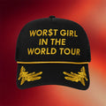 Slayyyter Merch 2026 Slayyyter Worst Girl In The World Tour Trucker Hat Embroidered Fan Gifts - Merchluma