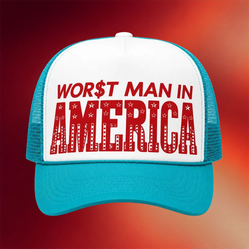 Slayyyter Merch 2026 Worst Man In America Trucker Hat Slayyyter Tour Merch Gift For Fans - Merchluma