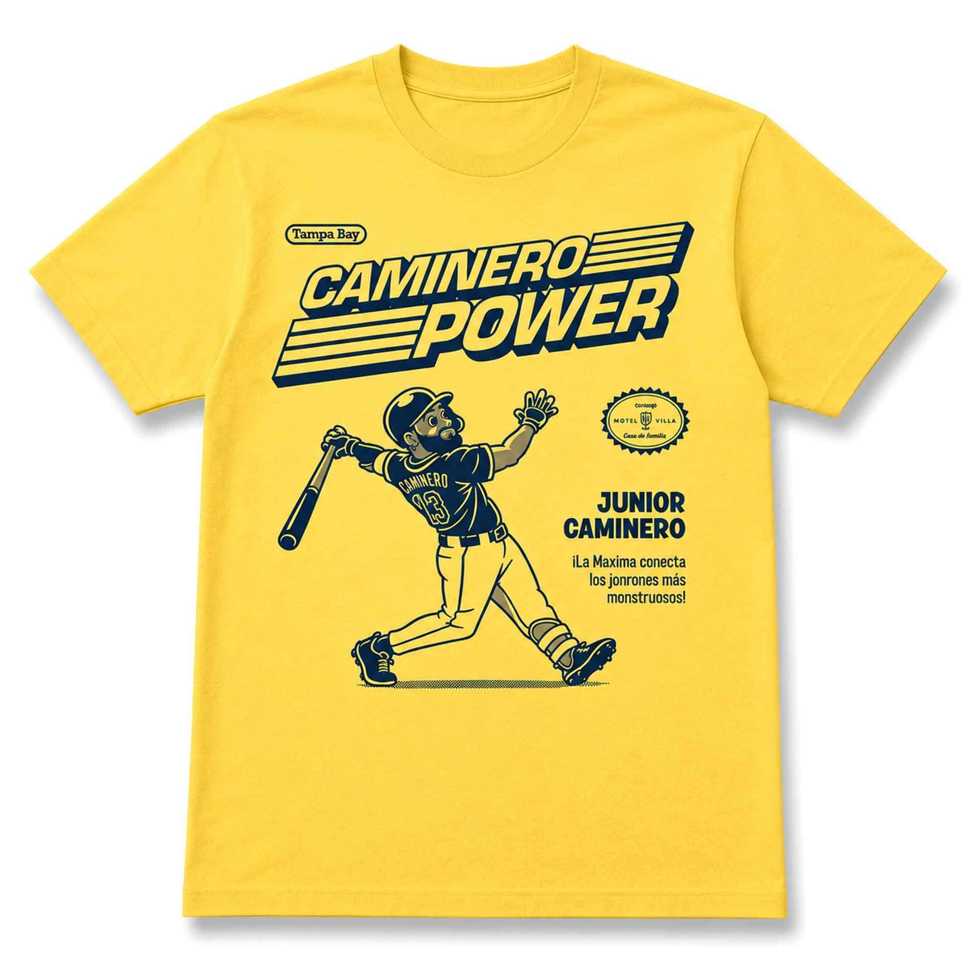 Junior Caminero TB Rays Caminero Power Shirt Rays Merch Gifts For Baseball Fans - Merchluma