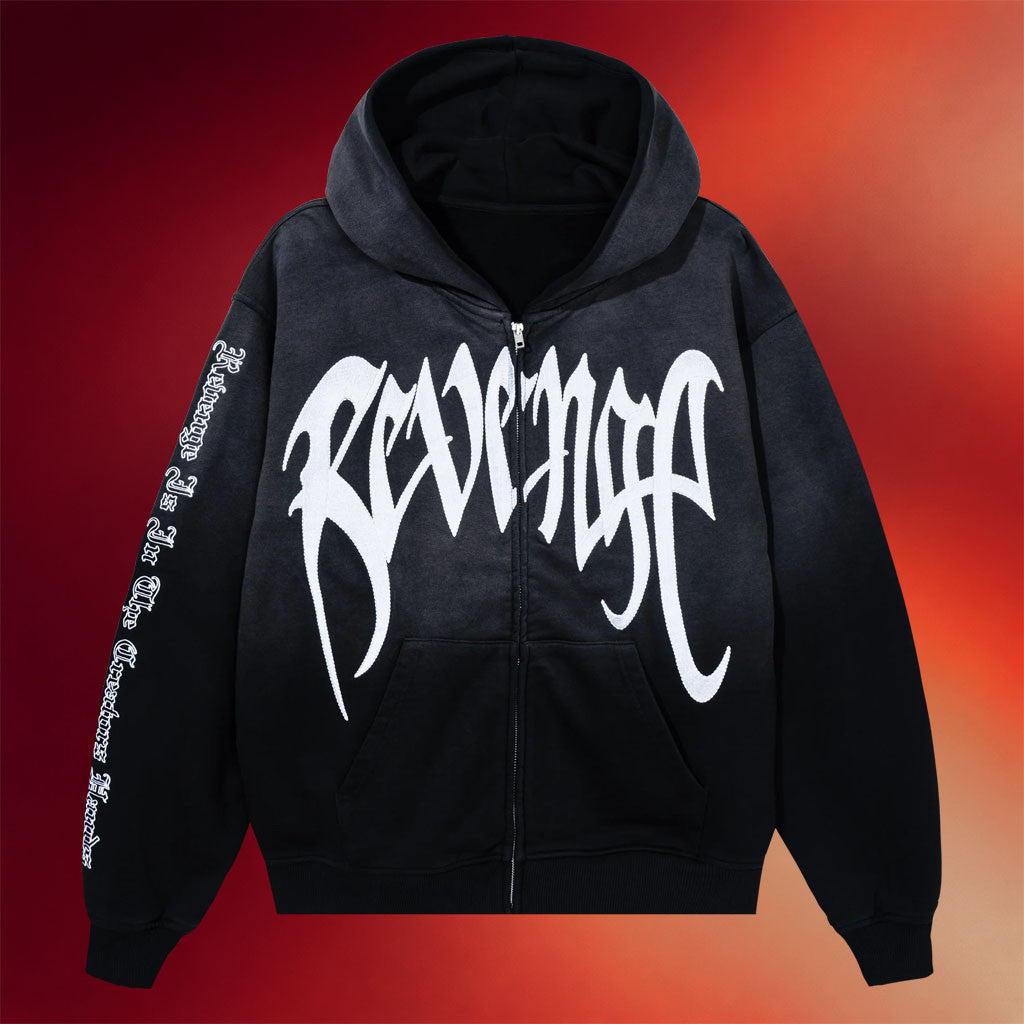 Revenge Merch 2026 Arch Logo Zip Hoodie Unique Birthday Gift For Husband - Merchluma