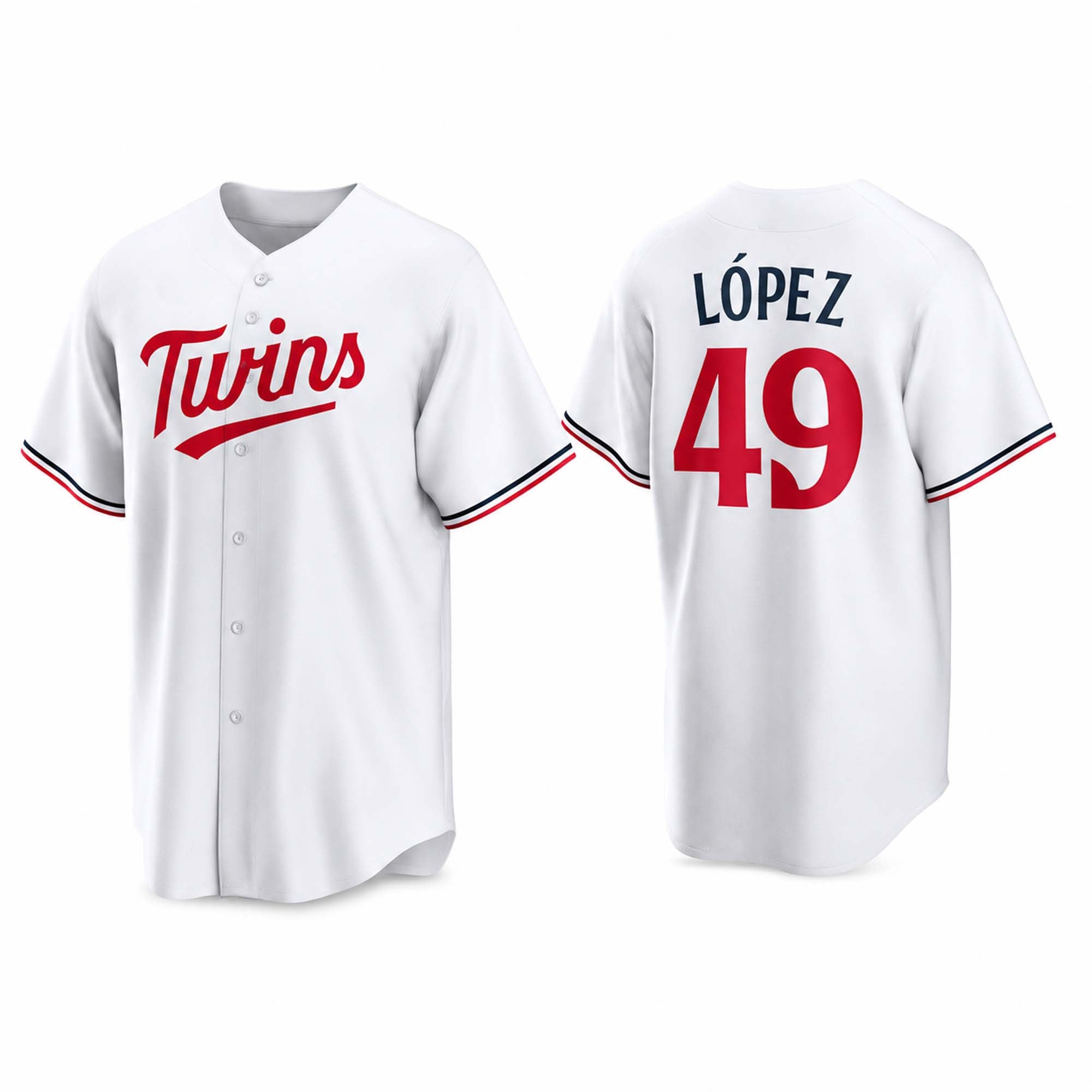 2026 Twins #49 Pablo Lopez Baseball Jersey Minnesota Twins Merch Best Gifts For Baseball Lovers - Merchluma