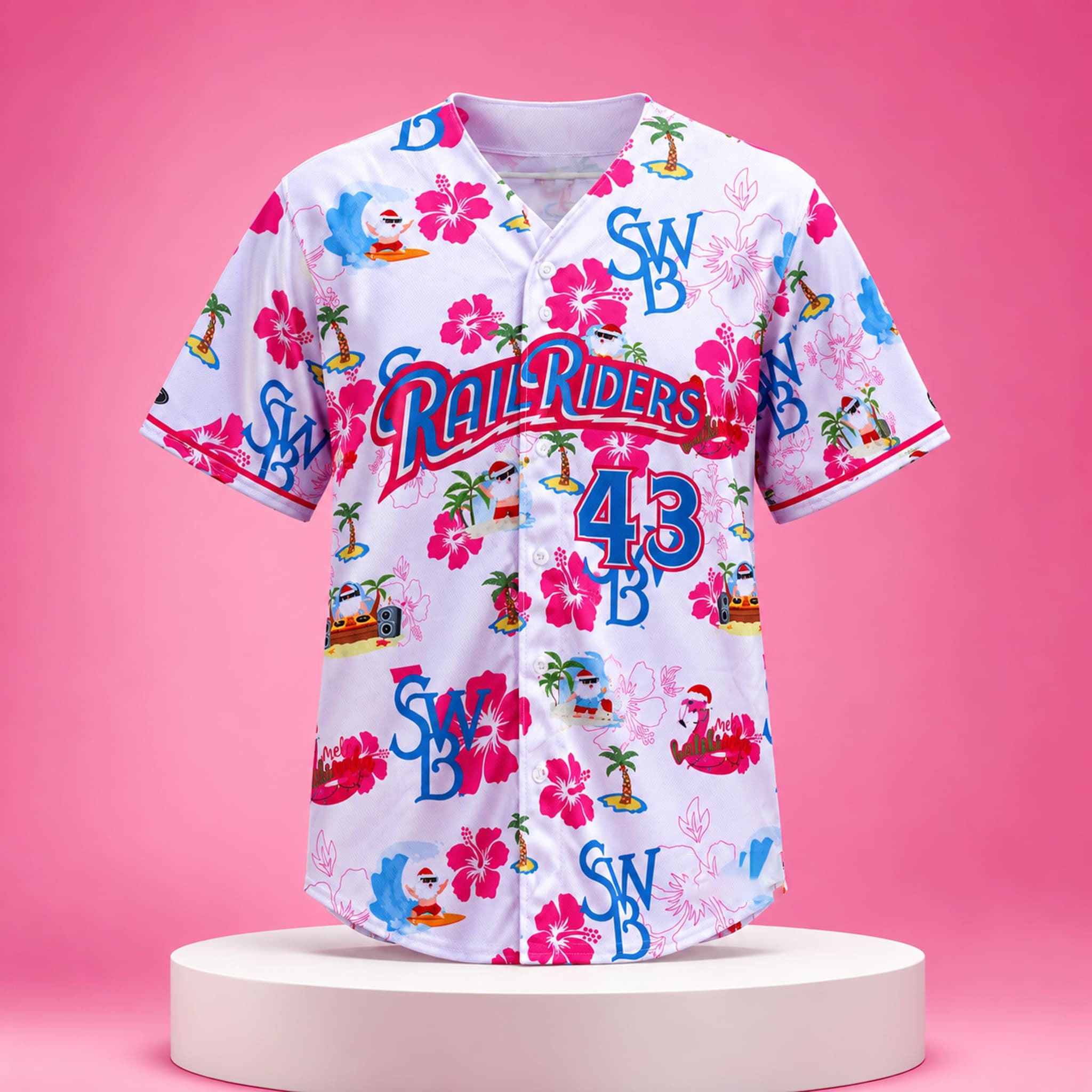 Custom 2026 SWB RailRiders Christmas in July Jersey Scranton Wilkes-Barre RailRiders Merch Gifts - Merchluma