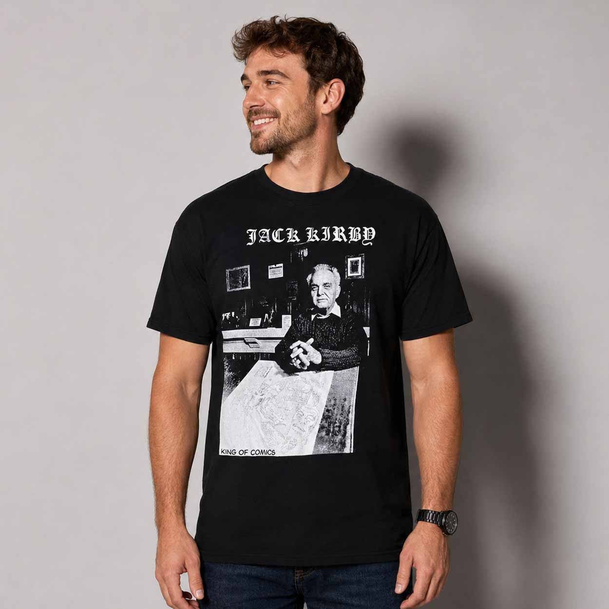 Ebon Moss-Bachrach Wear Jack Kirby King Of Comics Shirt Black Gift Ideas For Friends - Merchluma