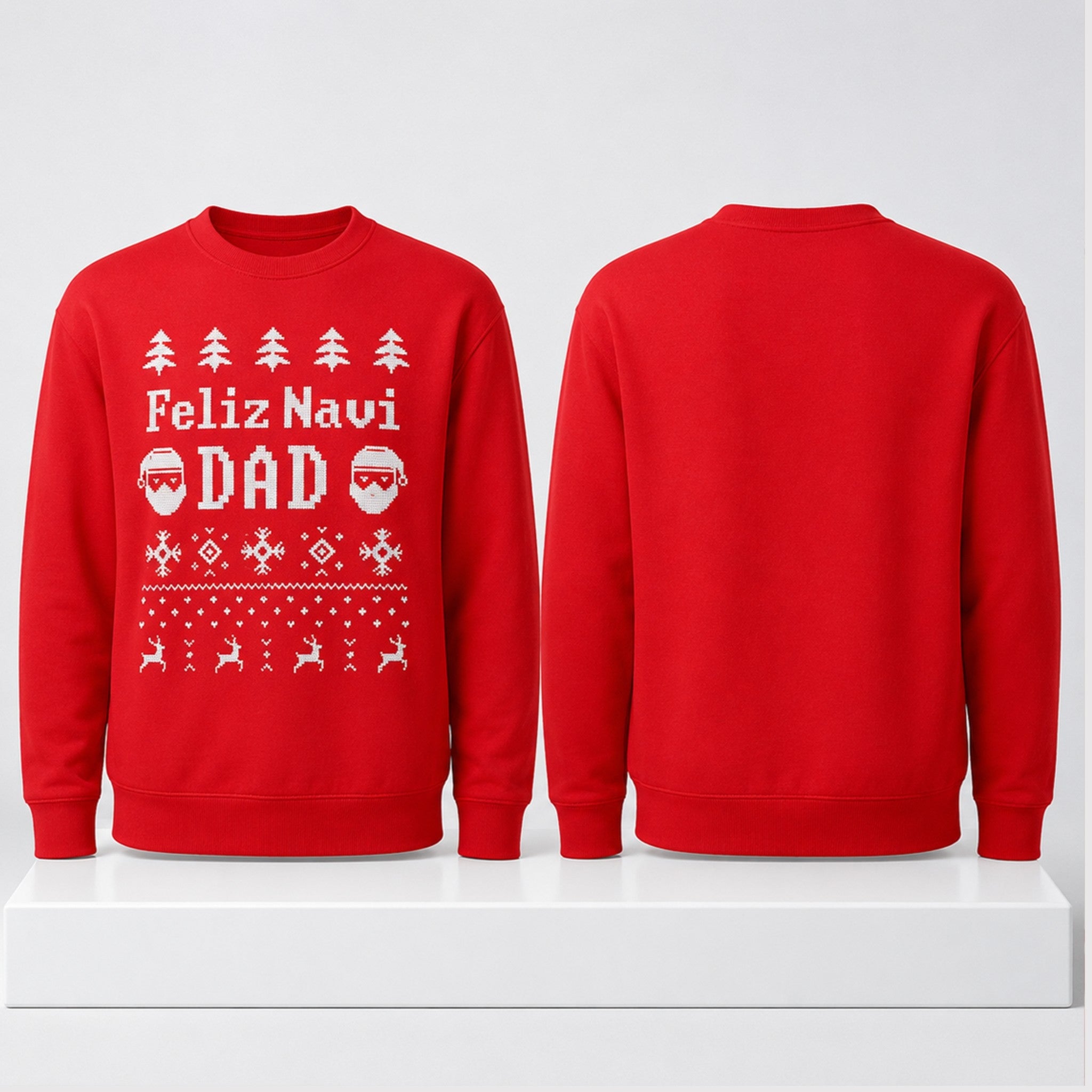 Jordan Devey Feliz Navi Dad Ugly Sweatshirt Red Jordan Devey Merch Gifts For Football Fan - Merchluma