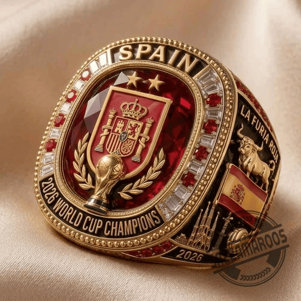 Spain 2026 World Cup Champions Ring La Furia Roja Ring Spain FIFA Winner Merch Gift For Fans - Merchluma
